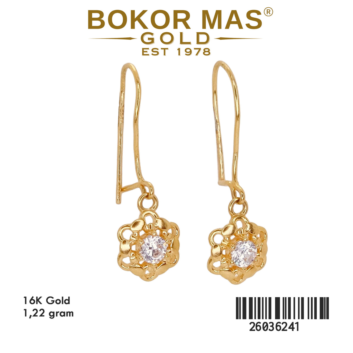 Anting Model Gerak Permata  - 26036241 - 16K