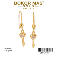 Anting Model Gerak Kunci Permata - 26043583 - 16K