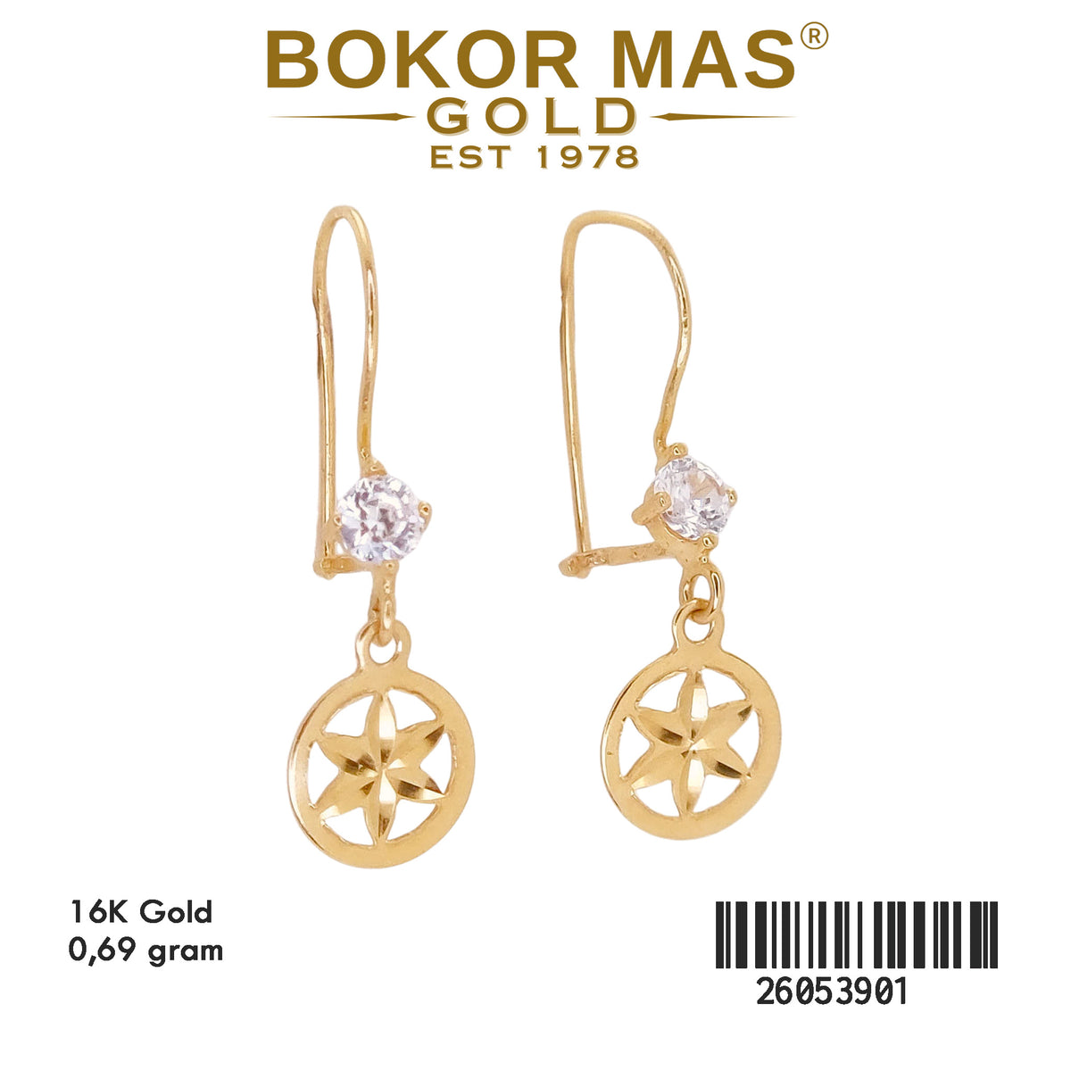 Anting Model Gerak Permata - 26053901 - 16K
