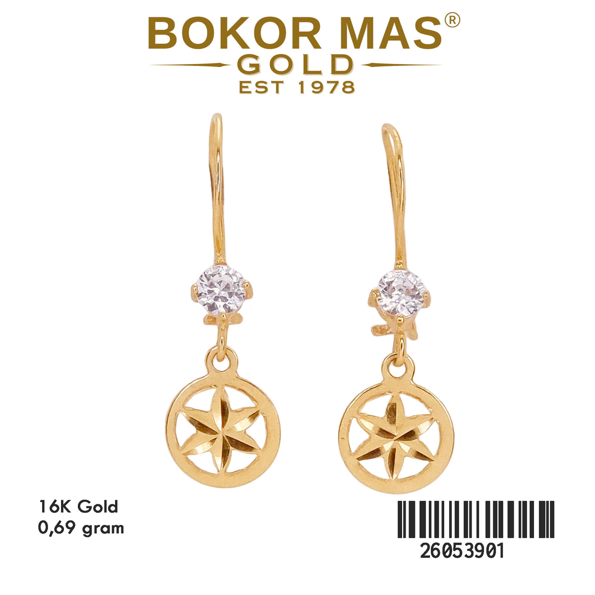 Anting Model Gerak Permata - 26053901 - 16K