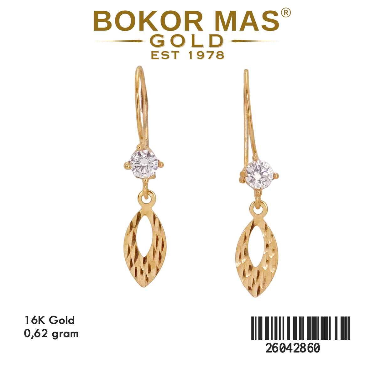 Anting Model Gerak Permata - 26042860 - 16K