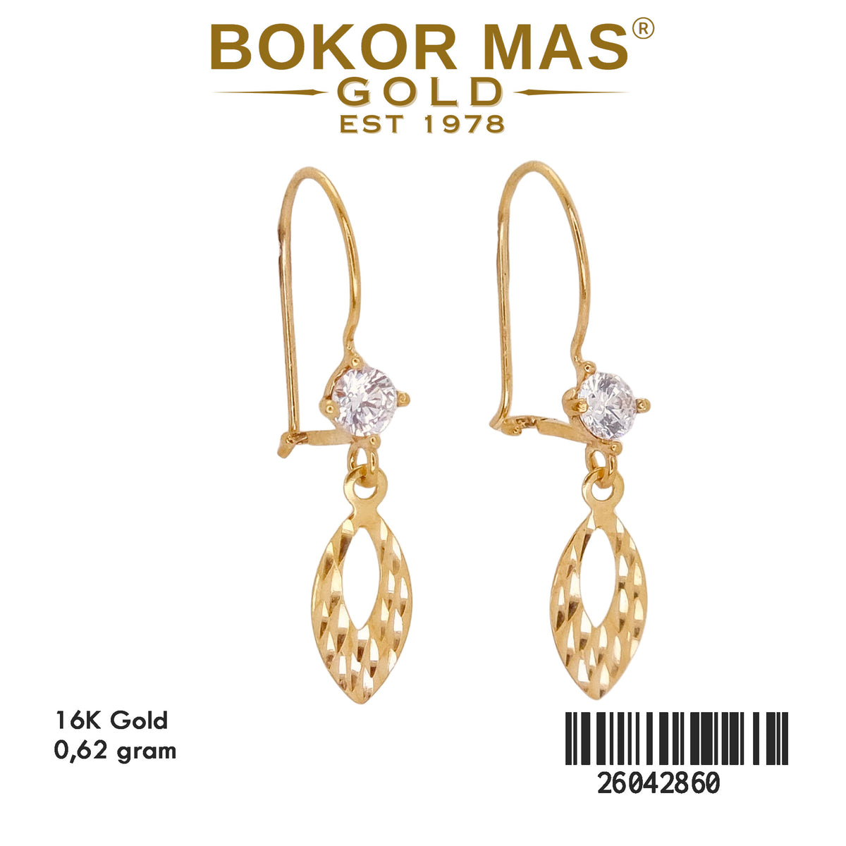 Anting Model Gerak Permata - 26042860 - 16K