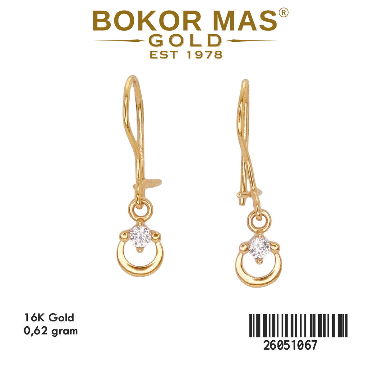 Anting Model Gerak Permata - 26051067 - 16K