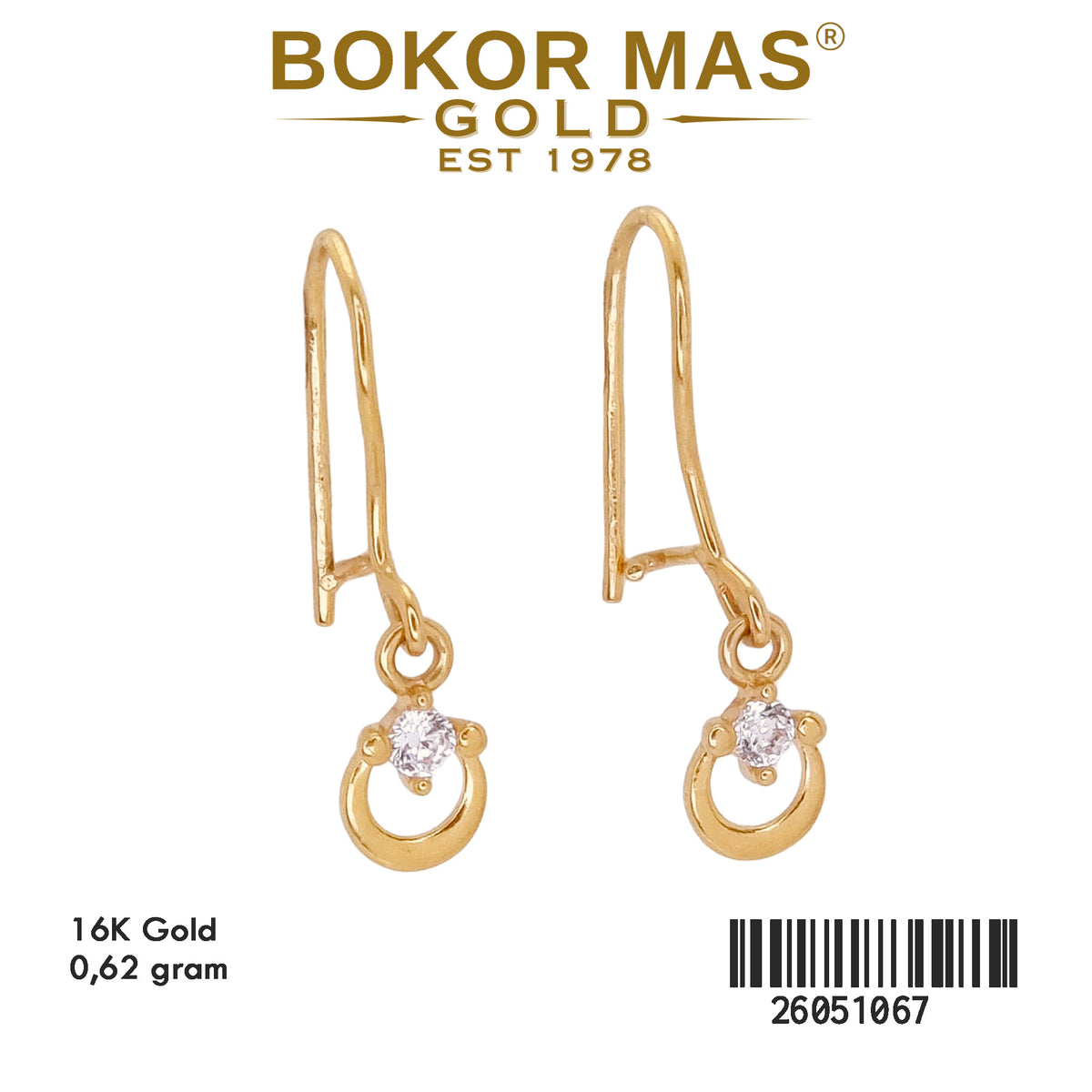 Anting Model Gerak Permata - 26051067 - 16K