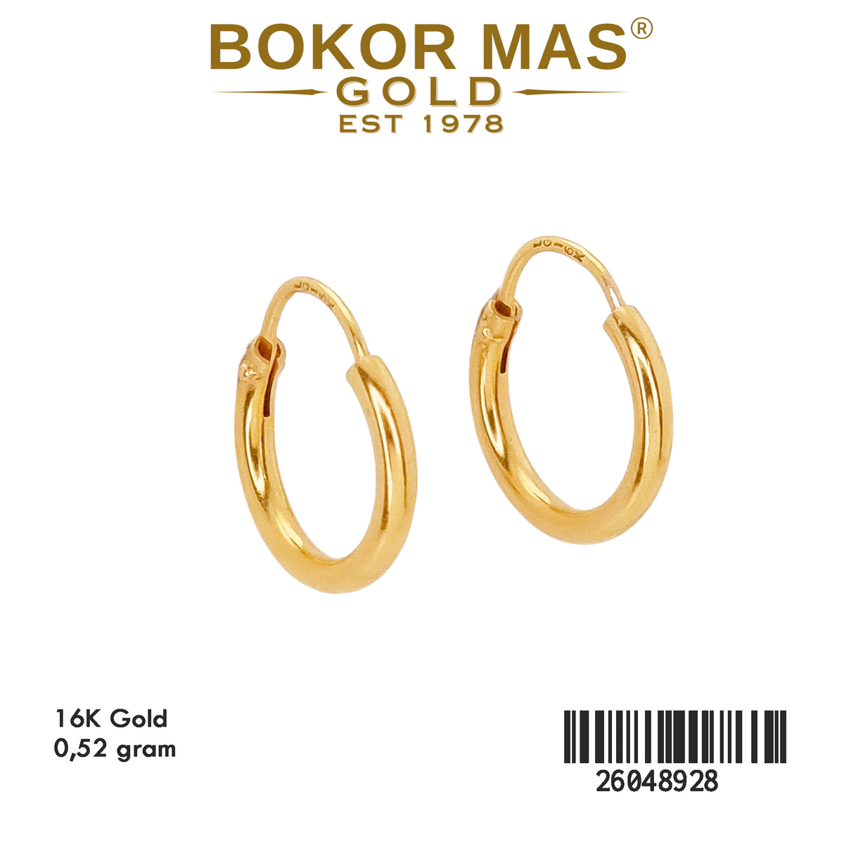 Anting Tindik Polos  - 26048928- 16K