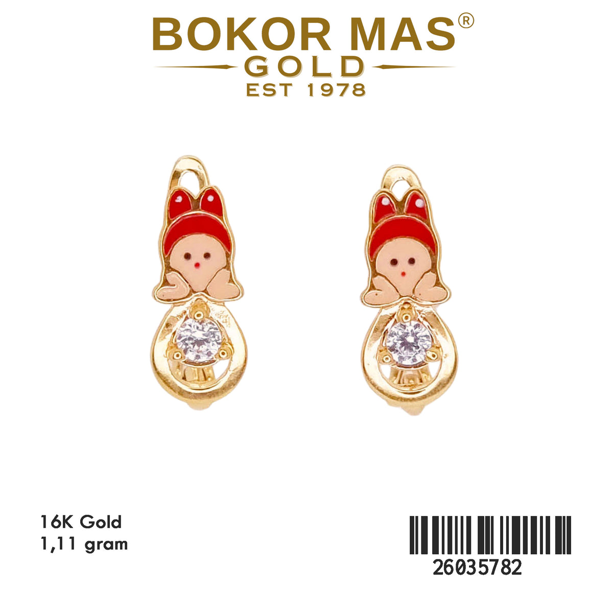 Anting Klip Anak Boneka Cat - 26035782 - 16K