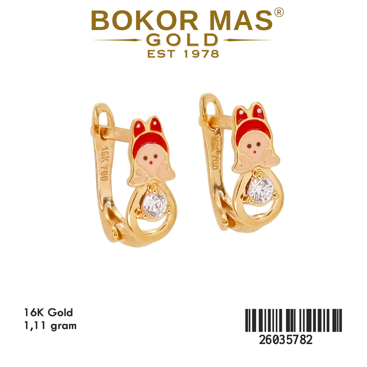 Anting Klip Anak Boneka Cat - 26035782 - 16K