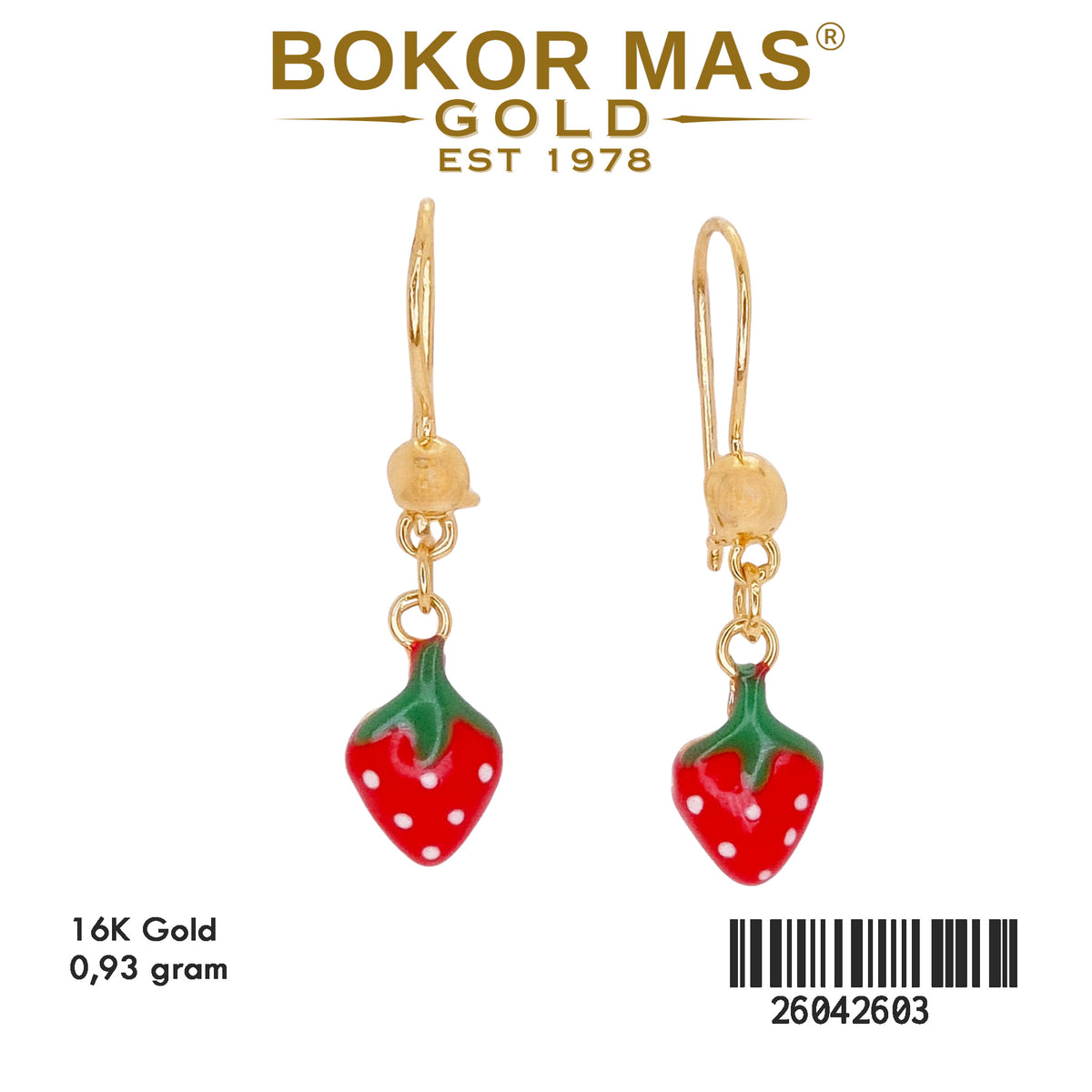 Anting Anak Model Boneka Strawberry - 26042603 - 16K