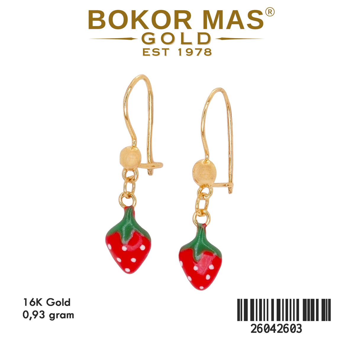Anting Anak Model Boneka Strawberry - 26042603 - 16K