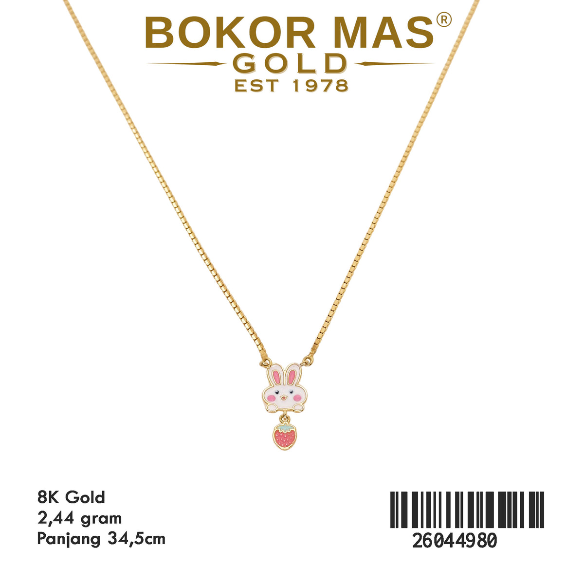 Kalung Anak Italy Santa Boneka Rabbit - 26044980 - 8K
