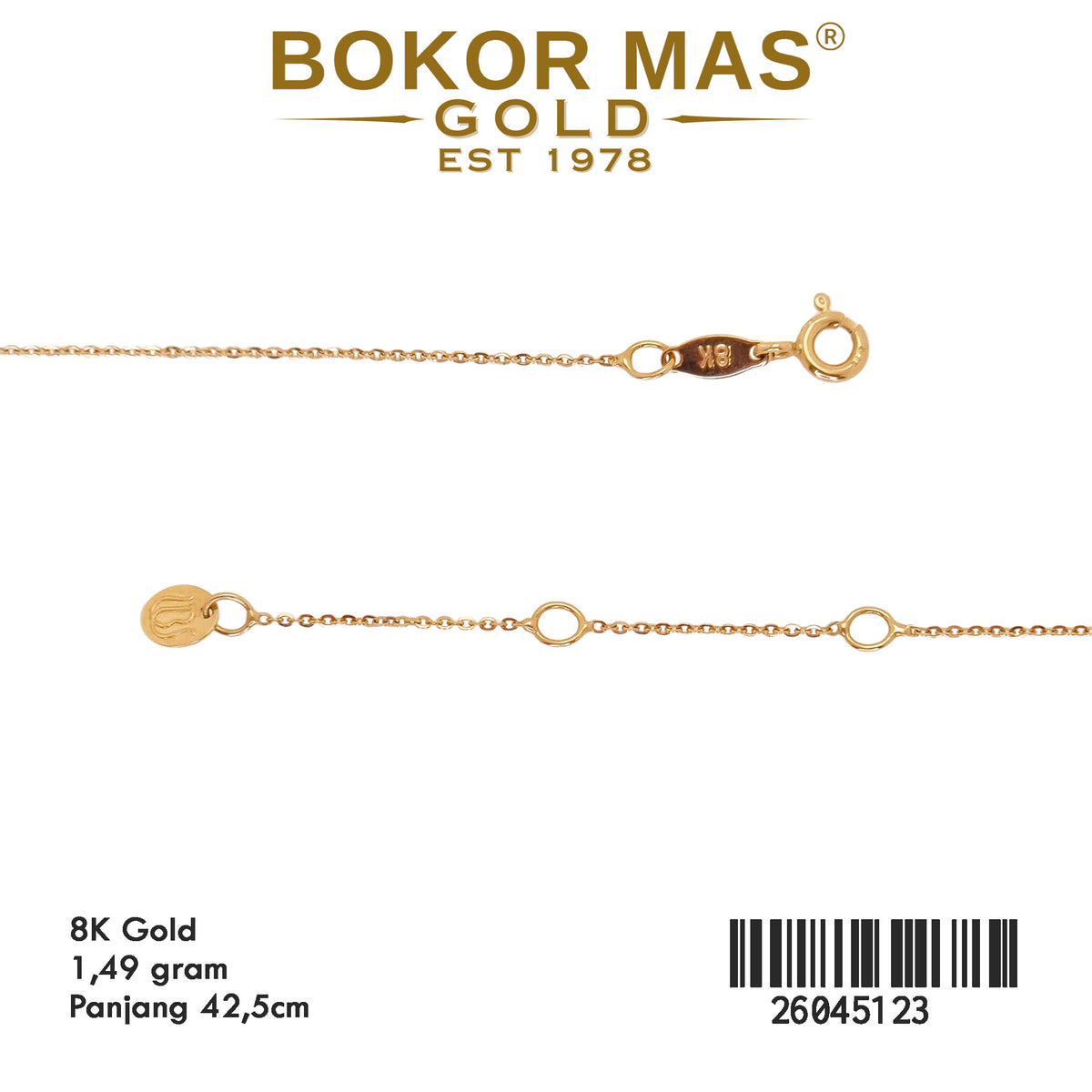 Kalung Siem Model Bunga Permata - 26045123 - 8K