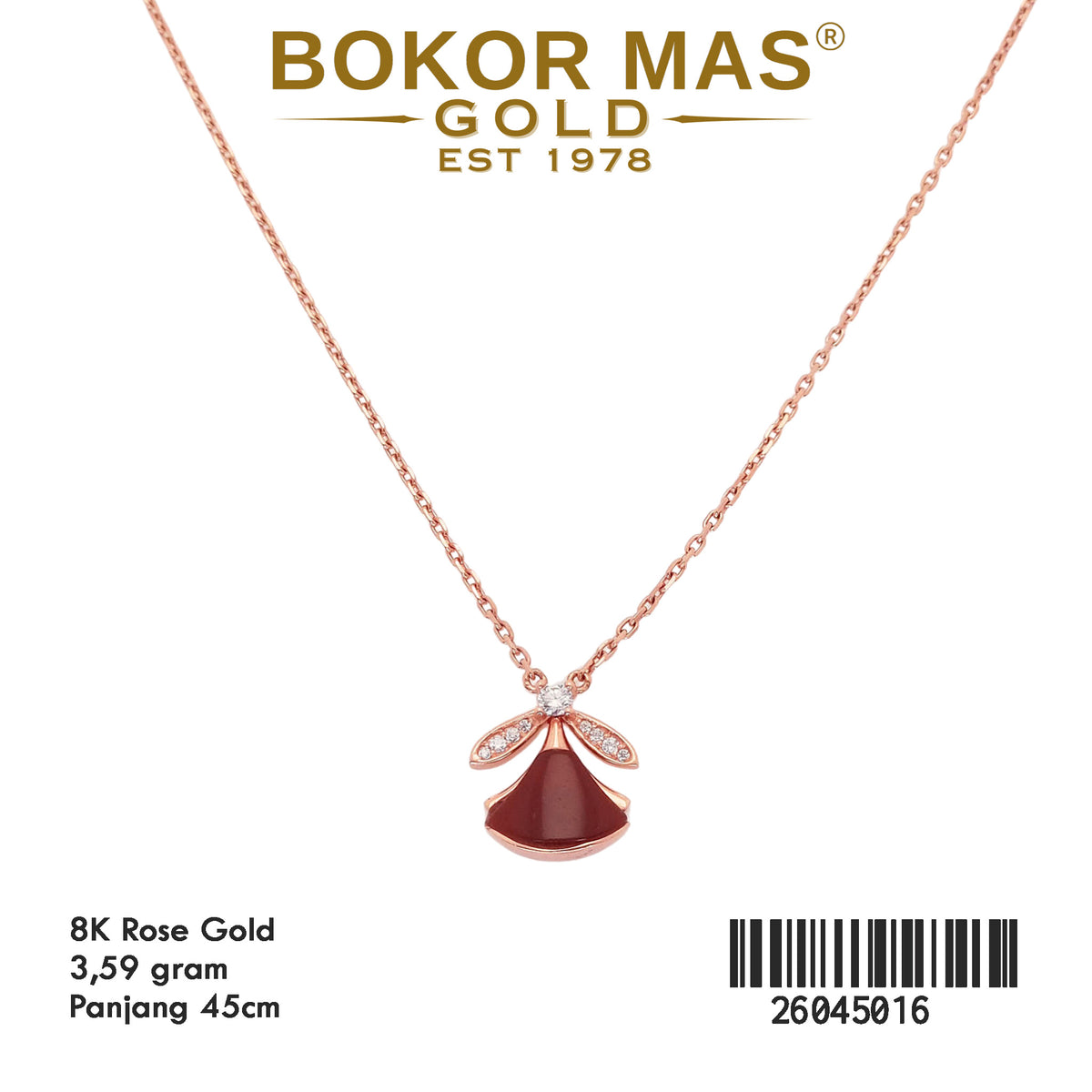 Kalung Siem Rose Diva Merah - 26045016 - 8K