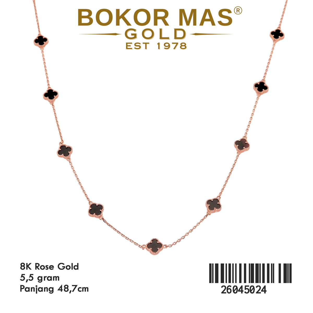 Kalung Siem Bunga Hitam - 26045024 - 8K