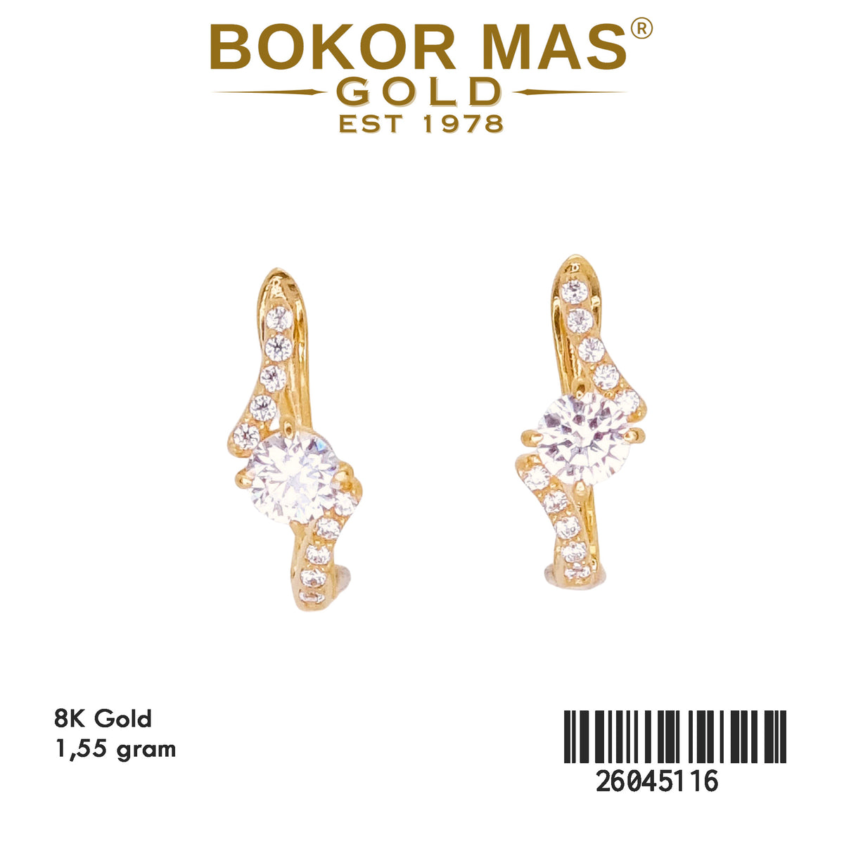 Anting Klip Permata - 26045116 - 8K