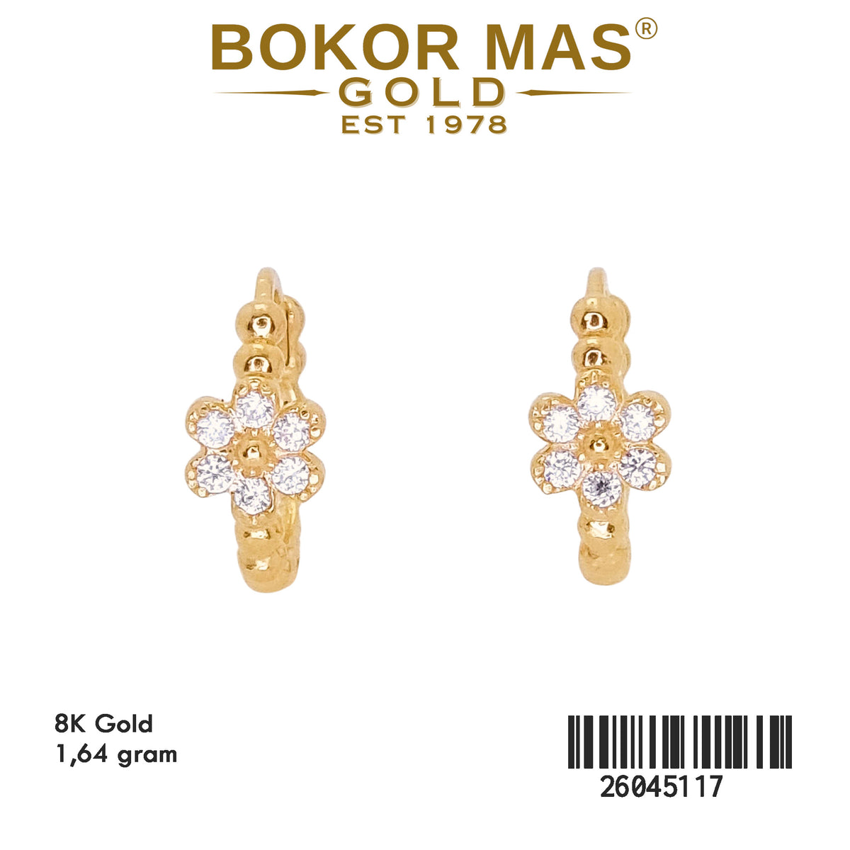Liontin Klip Bunga Permata - 26045117 - 8K