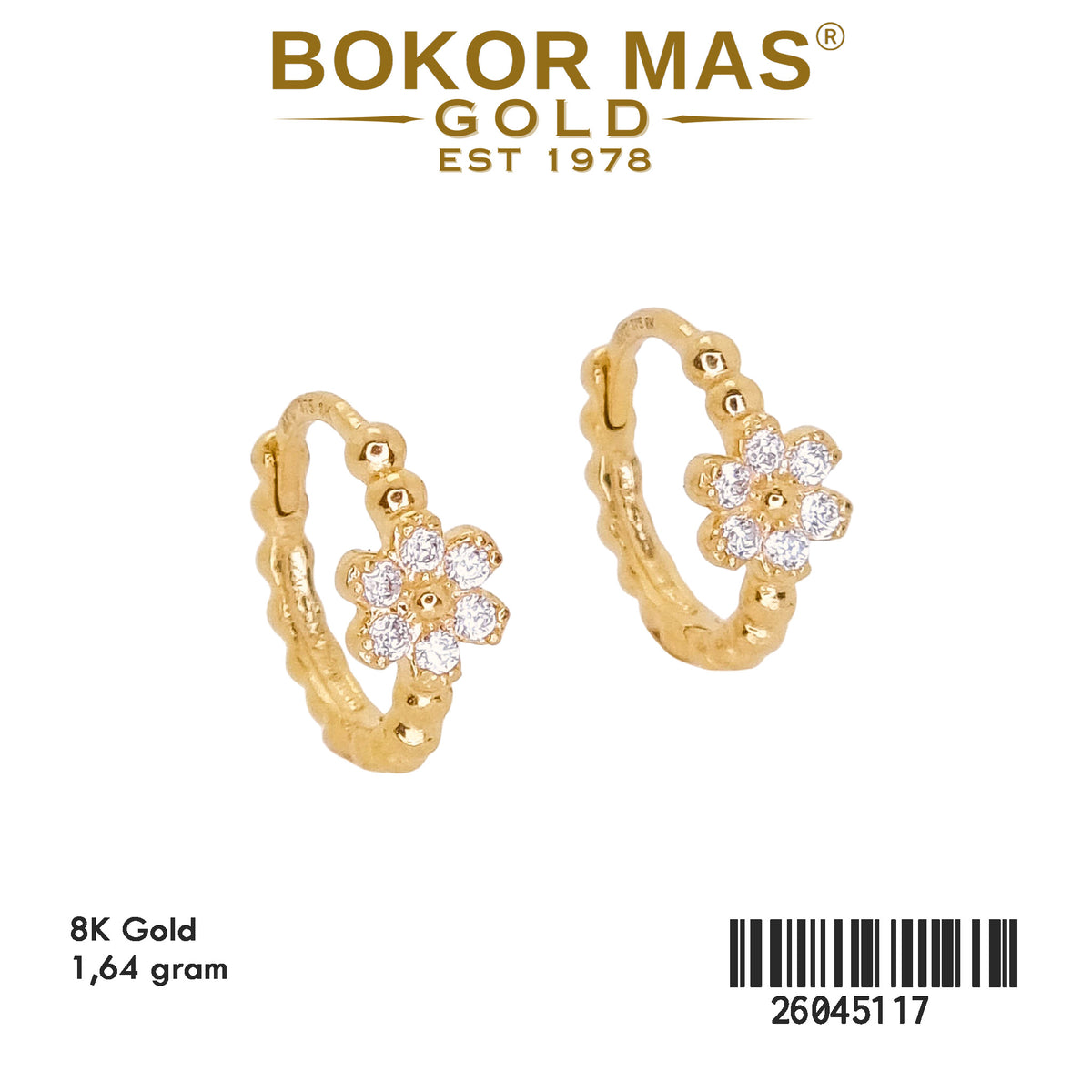 Liontin Klip Bunga Permata - 26045117 - 8K