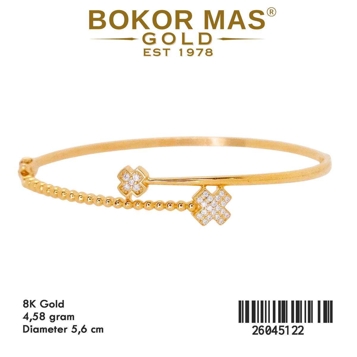 Gelang Kaku Model Permata - 26045122 - 8K