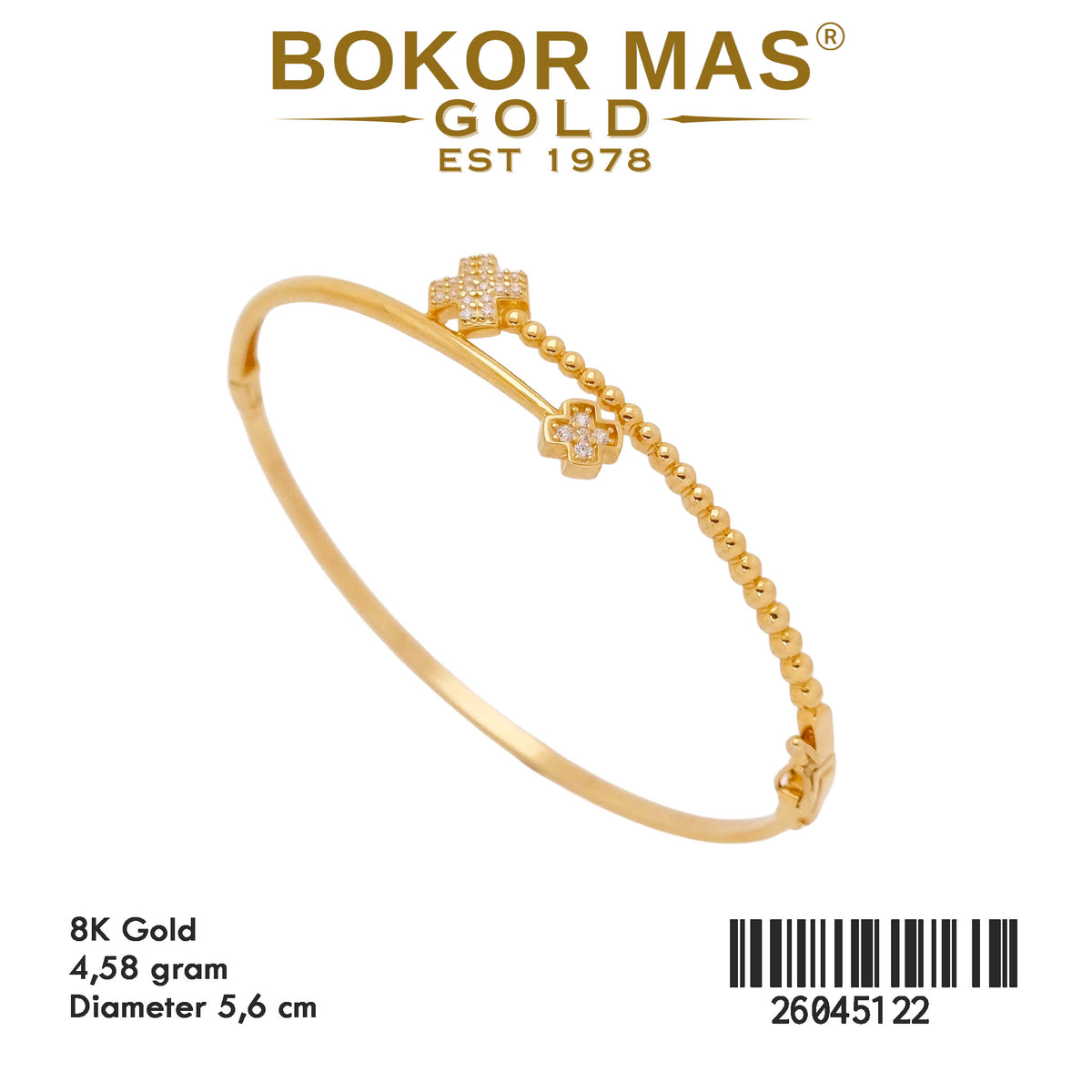 Gelang Kaku Model Permata - 26045122 - 8K