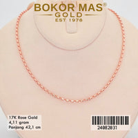 Kalung Rantai Polos Rose - 24082031 - 17K