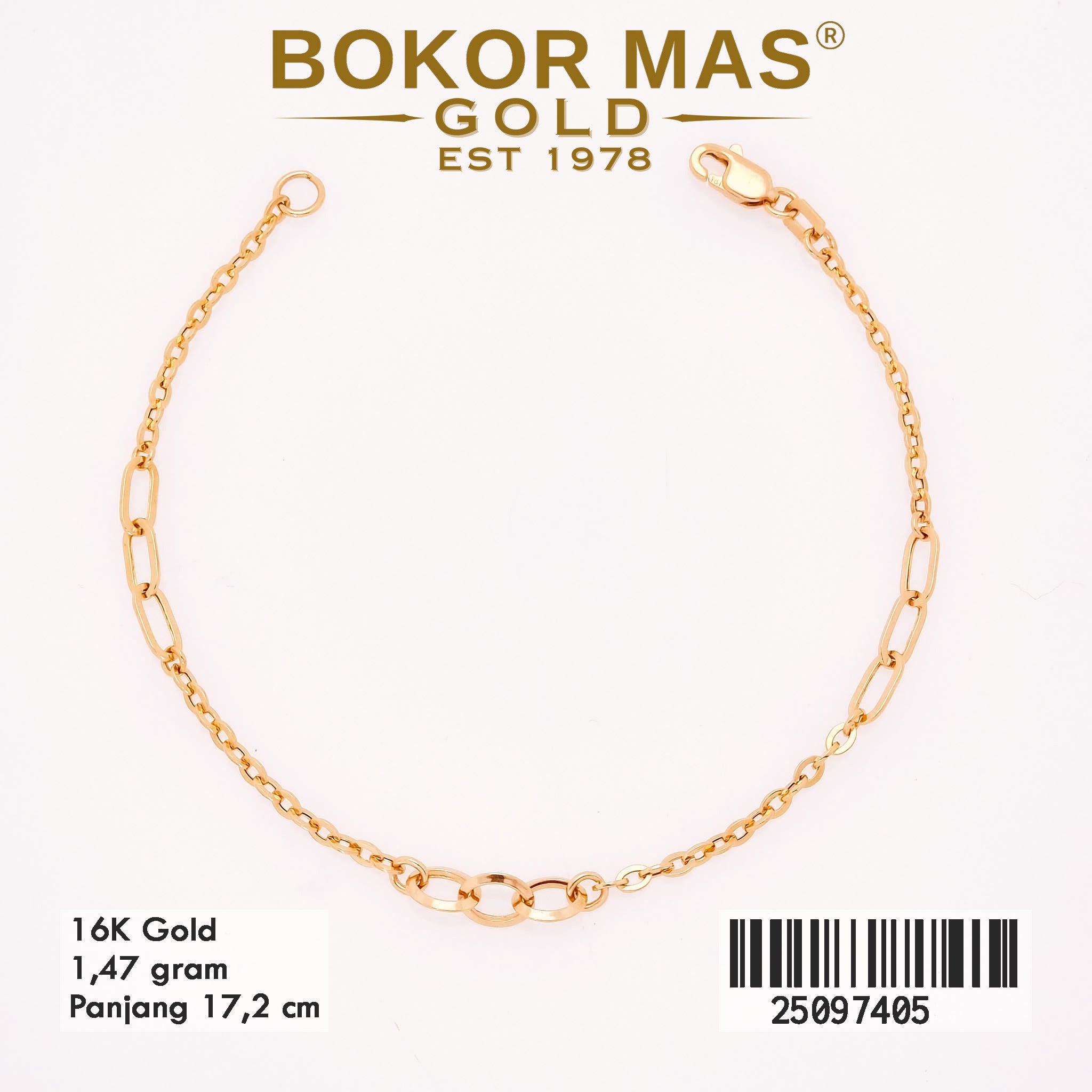 Gelang Rantai Variasi Mix Hollo - 25097405 - 16K