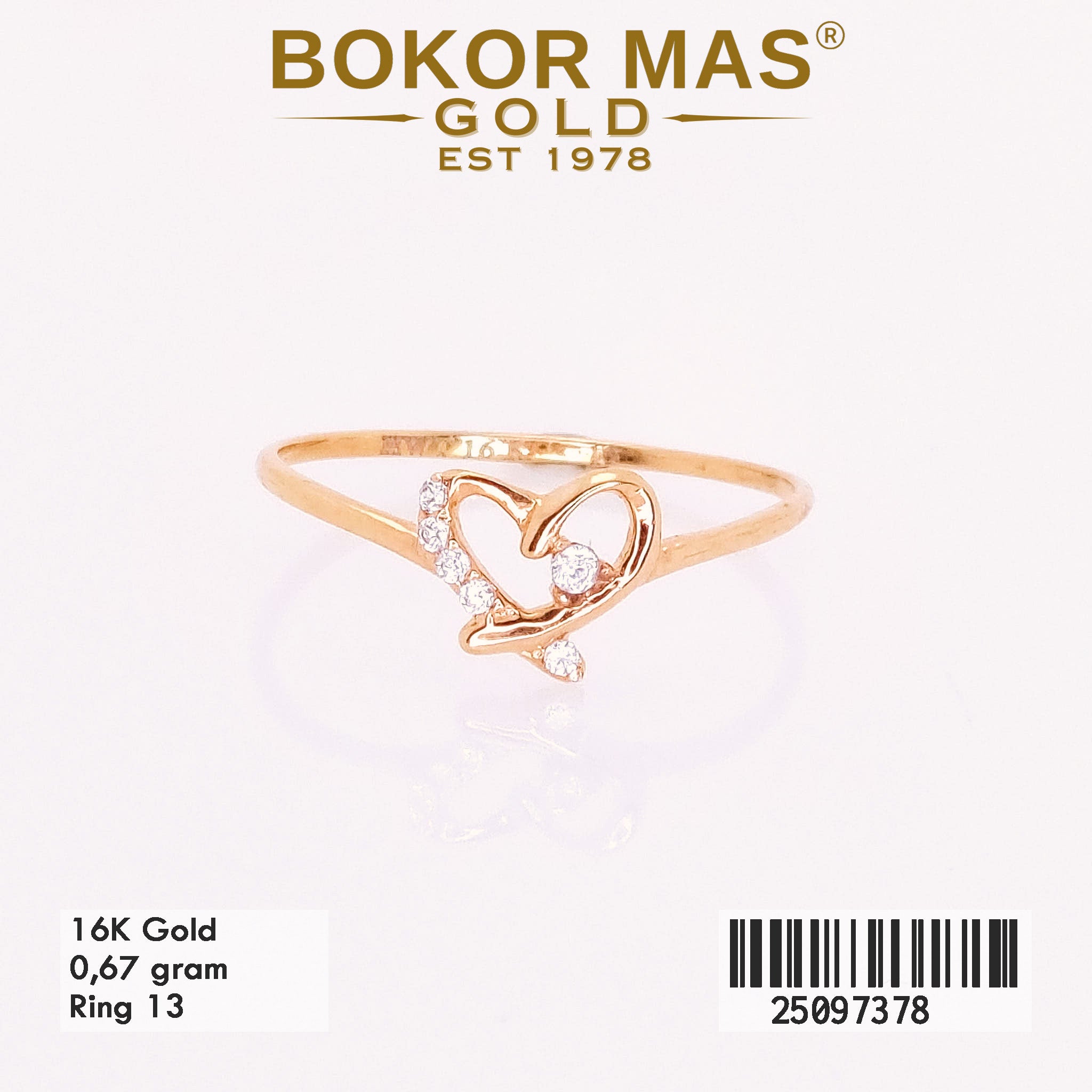Cincin Variasi Hati Permata - 25097378 - 16K