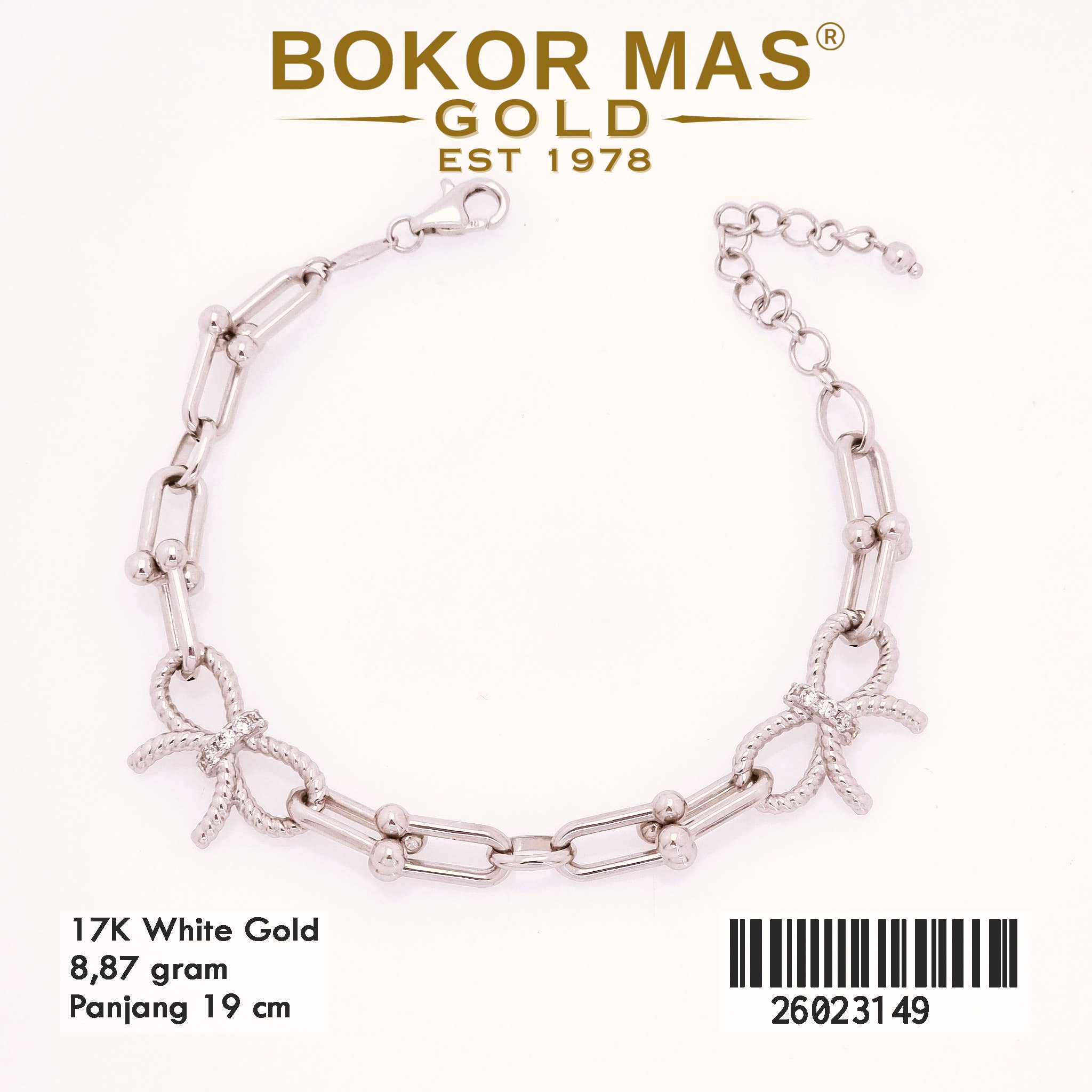 Gelang Rantai Variasi Pita - 26023149 - 17K