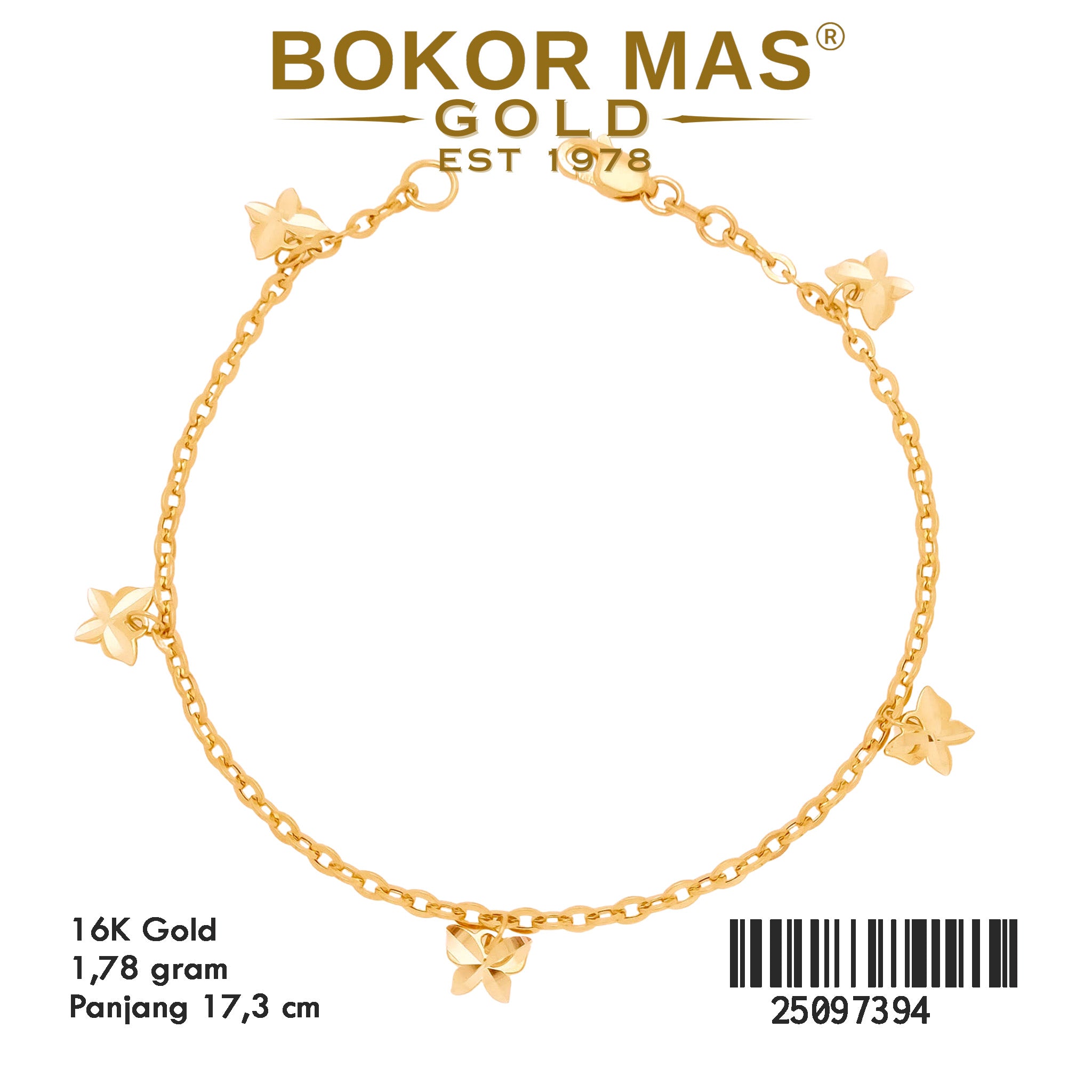 Gelang Rantai Hollo Variasi Kupu - 25097394 - 16K
