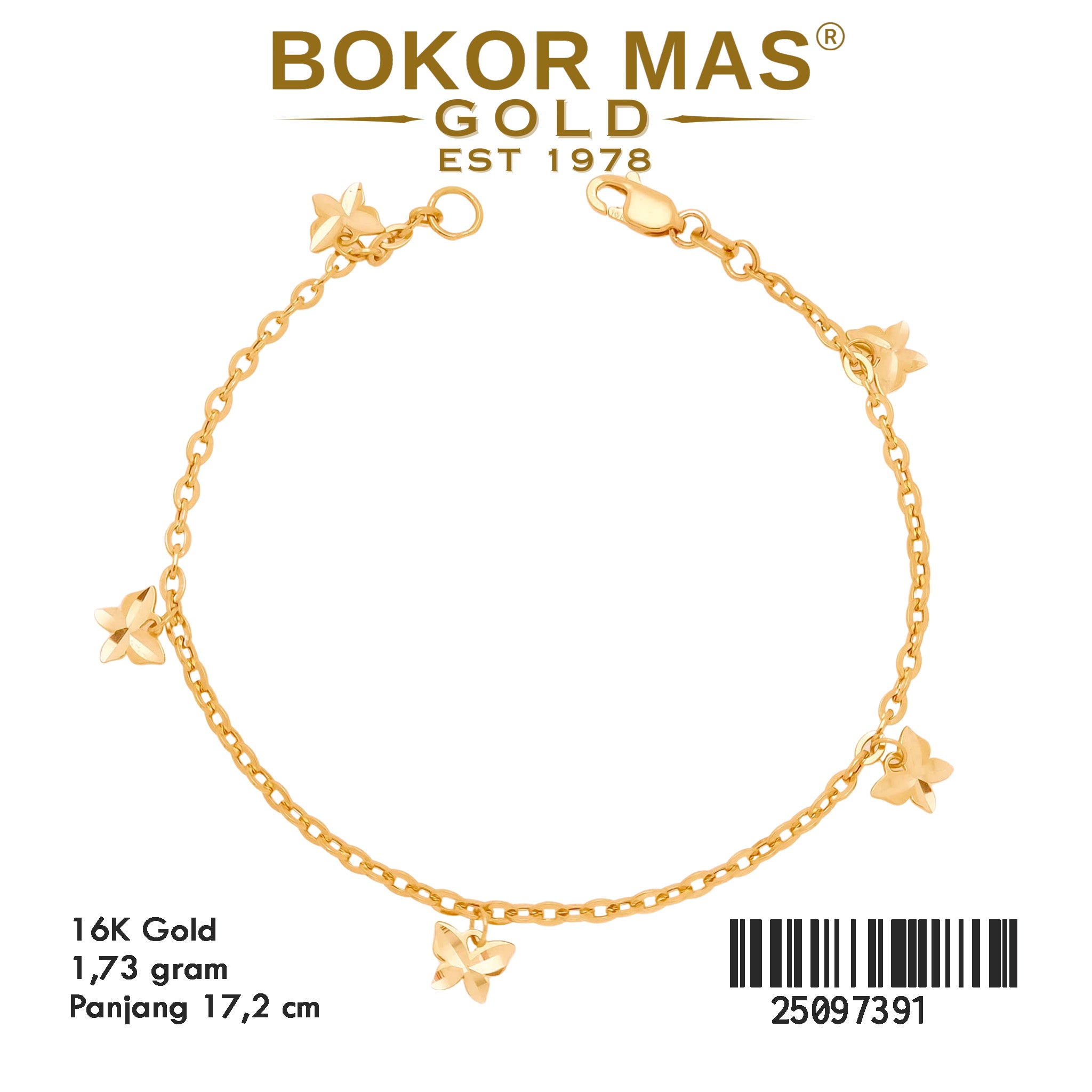 Gelang Rantai Variasi Kupu - 25097391 - 16K