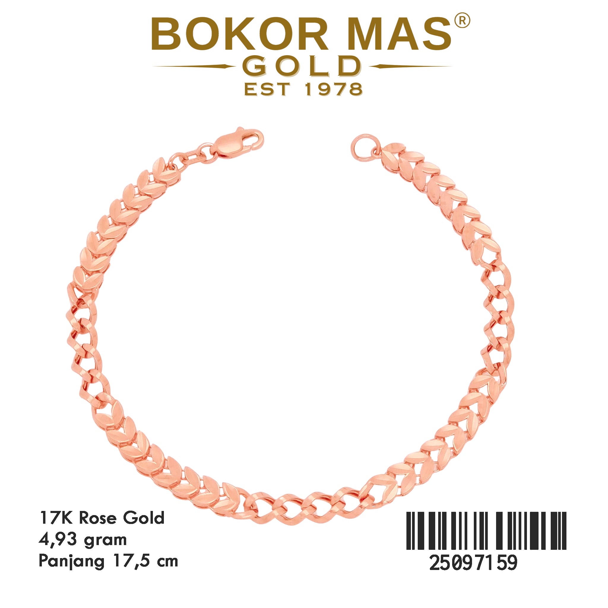 Gelang Rantai Rose Variasi Shimmer - 25097159 - 17K