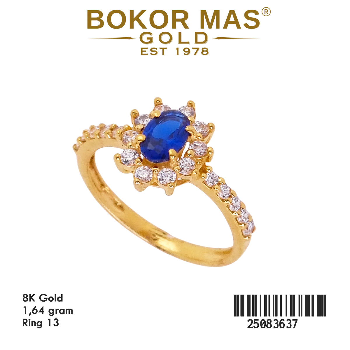 Cincin Model Permata Biru - 25083637 - 8K