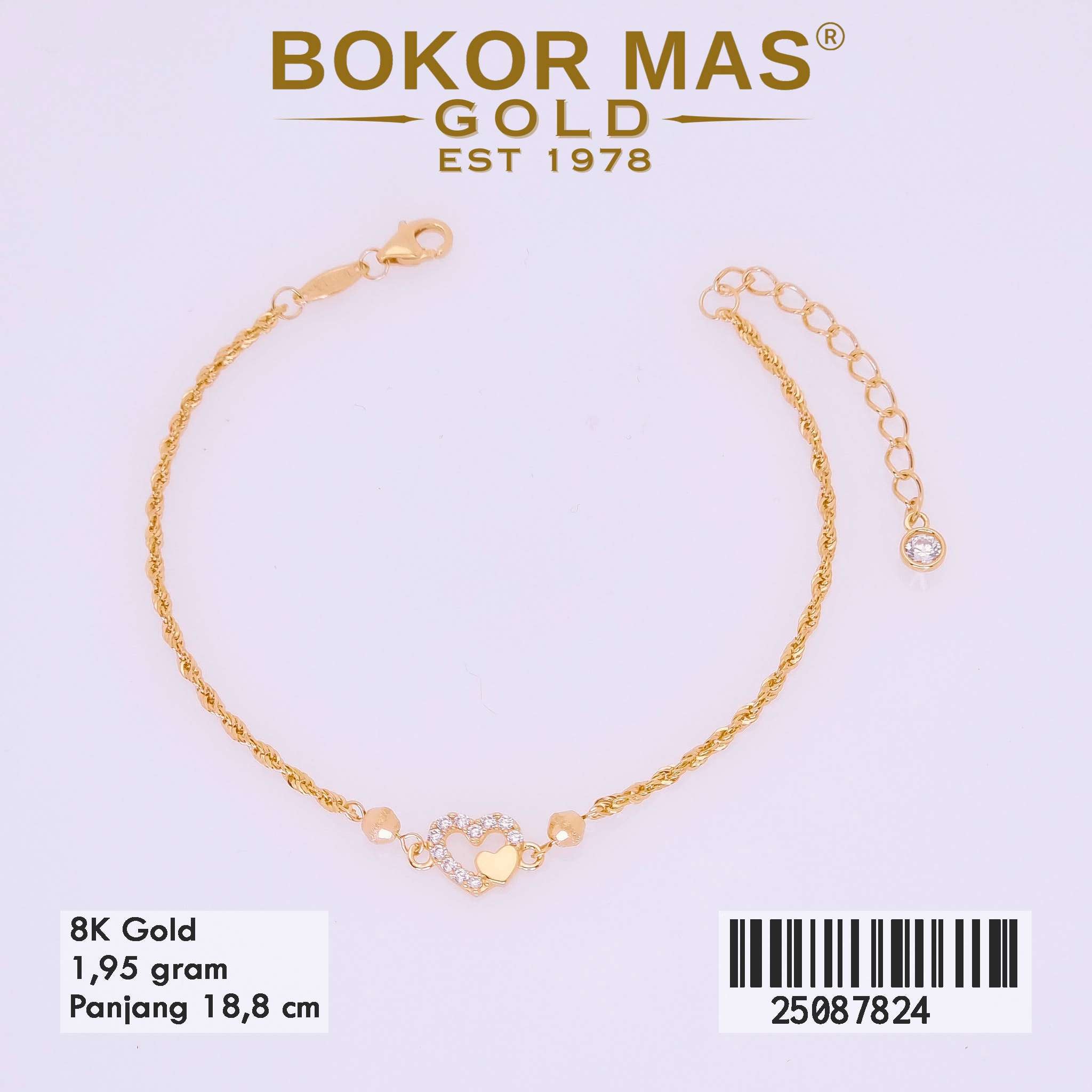  Gelang Rantai Korea Variasi Permata Hati - 25087824 - 8K