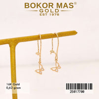 Anting Emas  Desi Gantung Variasi Kupu-kupu - 25017700 - 16K