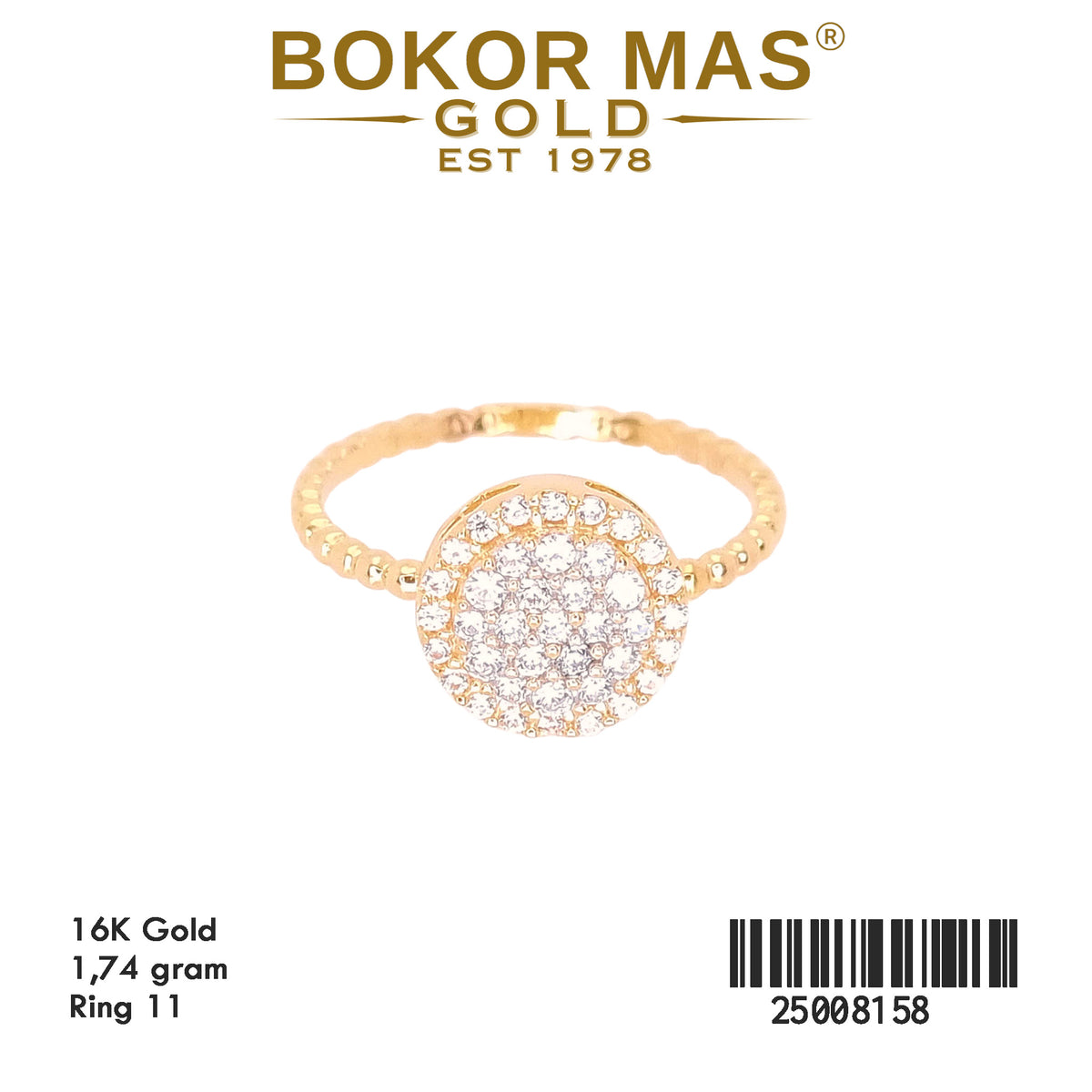 Cincin Variasi Full Permata - 25008158 - 16K
