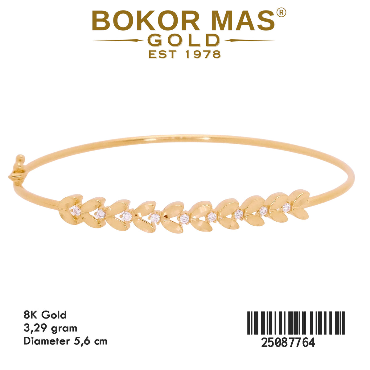 Gelang Kaku Variasi Daun - 25087764 - 8K