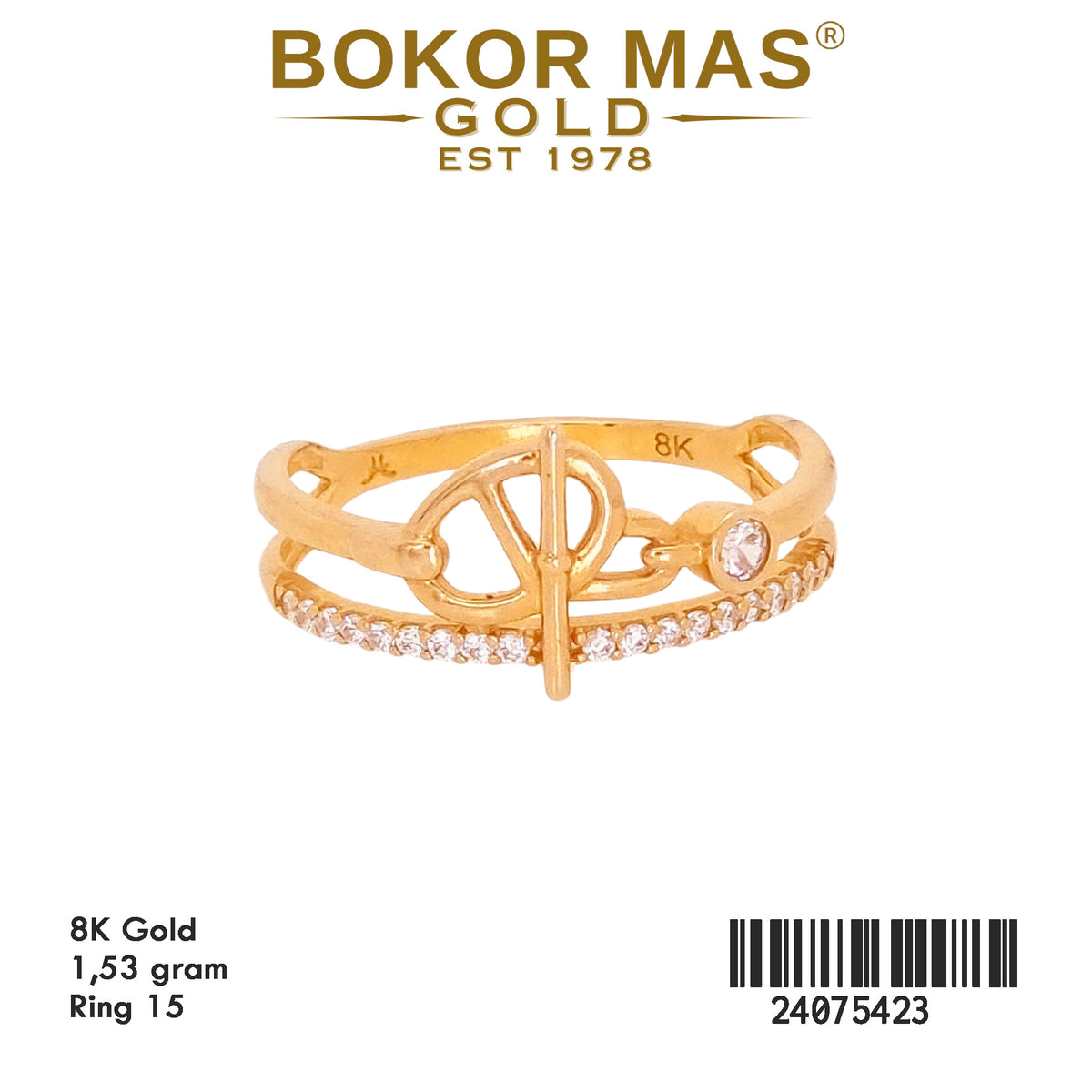 Cincin Emas Variasi Dua Layer - 24075423 - 8K
