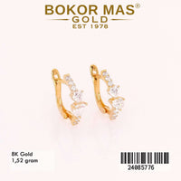 Anting Emas Klip Variasi Permata - 24085776 - 8K