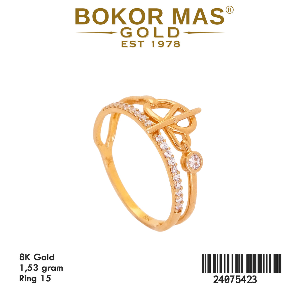 Cincin Emas Variasi Dua Layer - 24075423 - 8K