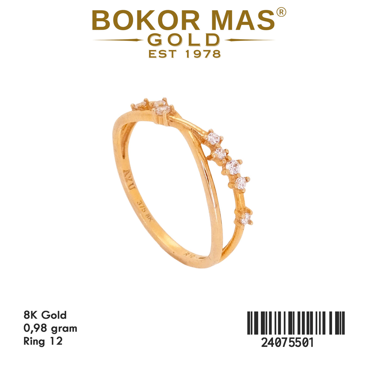 Cincin Silang Permata - 24075501 - 8K