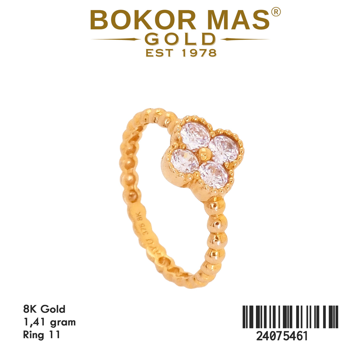 Cincin Bunga Permata - 24075461 - 8K