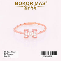 Cincin Emas Variasi Permata H Plintir - 25054557 - 8K