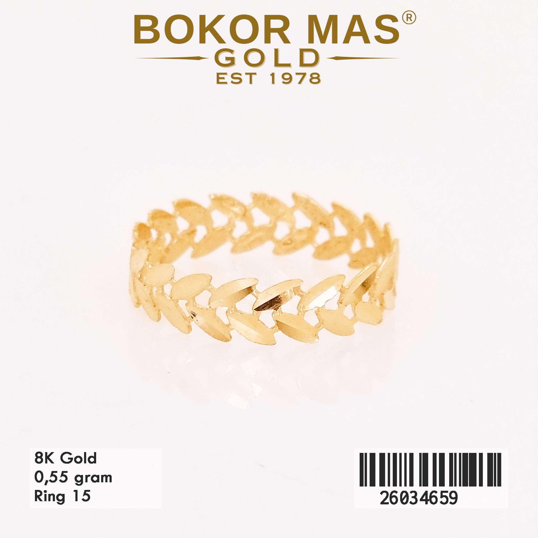  Cincin Variasi Shimmer Daun - 26034659 - 8K