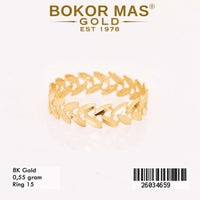 Cincin Variasi Shimmer Daun - 26034659 - 8K