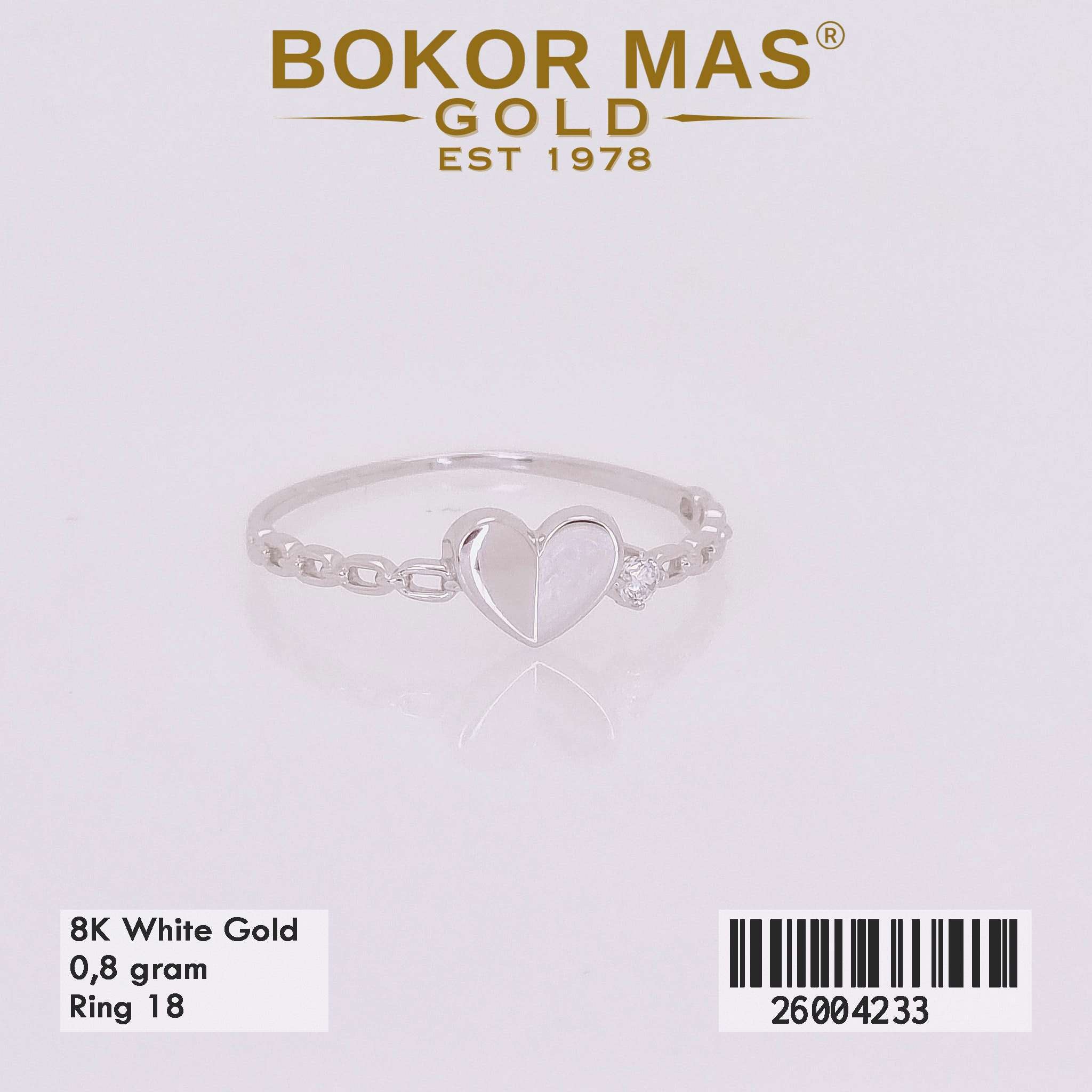 Foto Cincin Emas Asli Cincin Variasi Hati 8K - Perhiasan Asli Bokormas Gold
