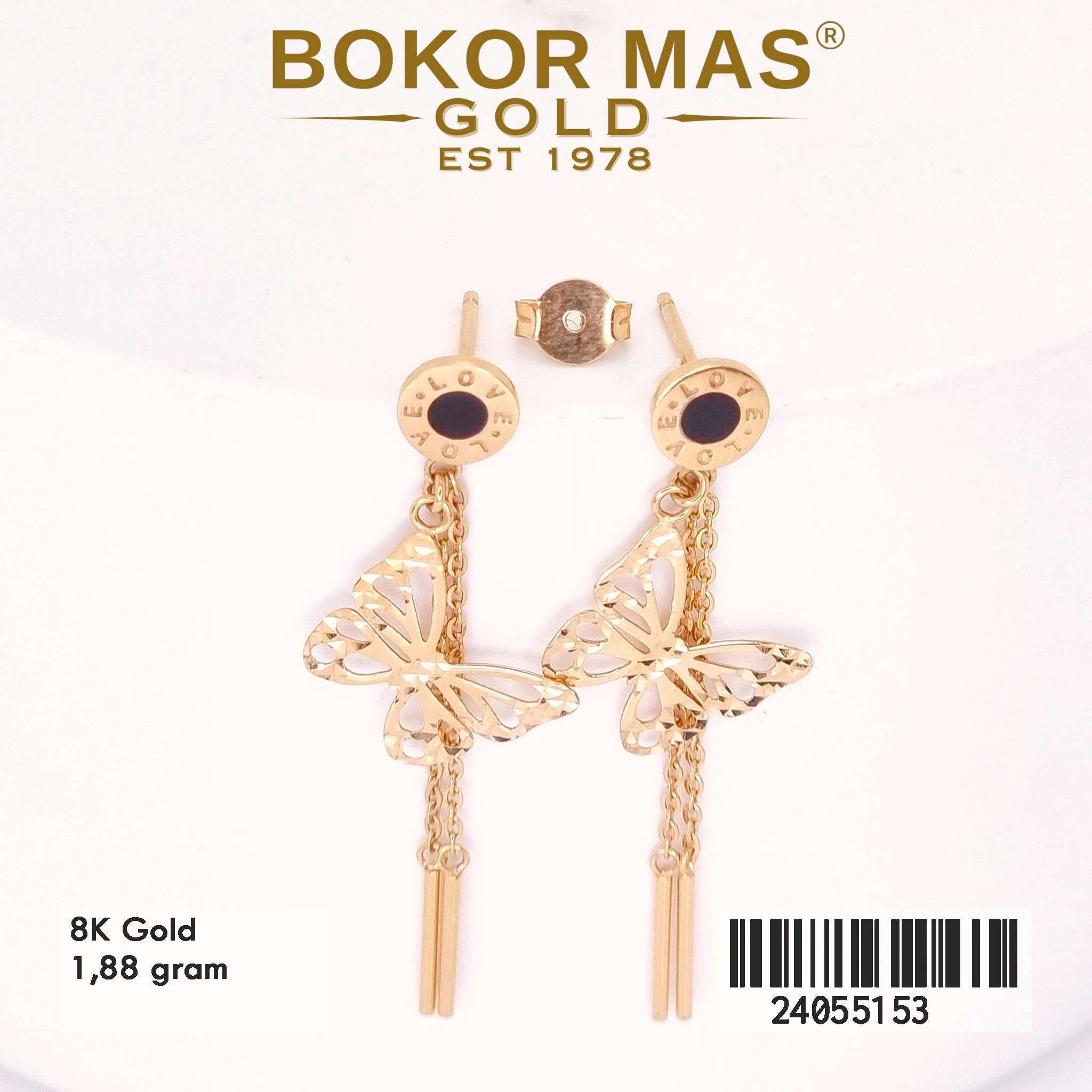 Giwang Tusuk Variasi Kupu Juntai - 24055153 - 8K