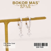 Anting Emas Klip Gantung Permata - 25017689 - 17K