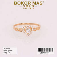 Cincin Emas Variasi Love Permata - 25005567 - 8K