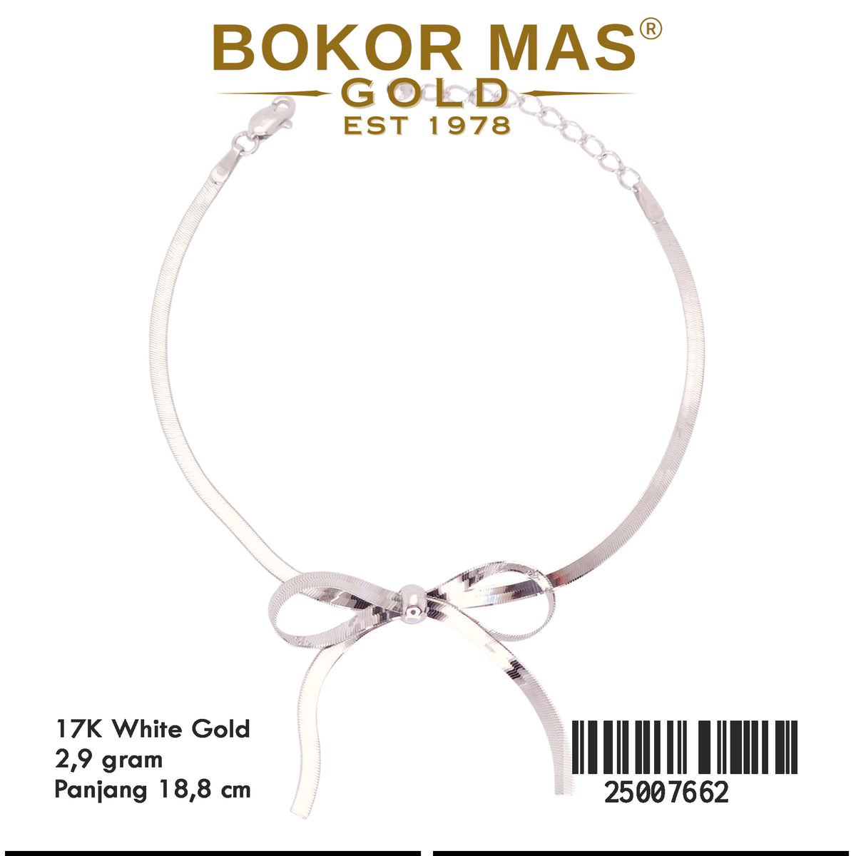 Gelang Rantai Variasi Pita -  25007662 - 17K