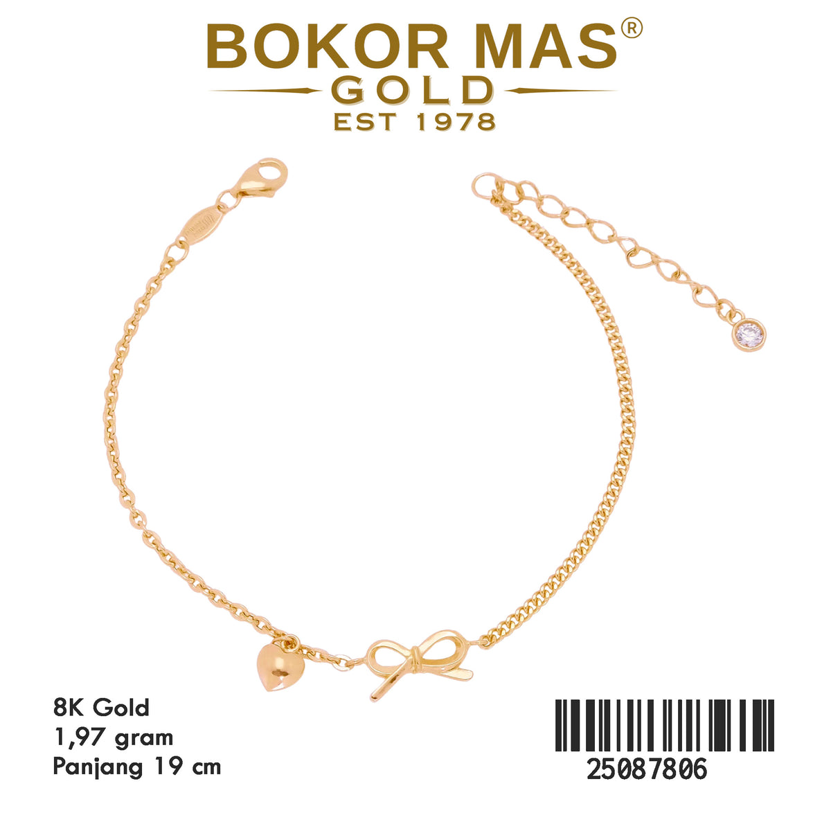 Gelang Rantai Variasi Pita - 25087806 - 8K