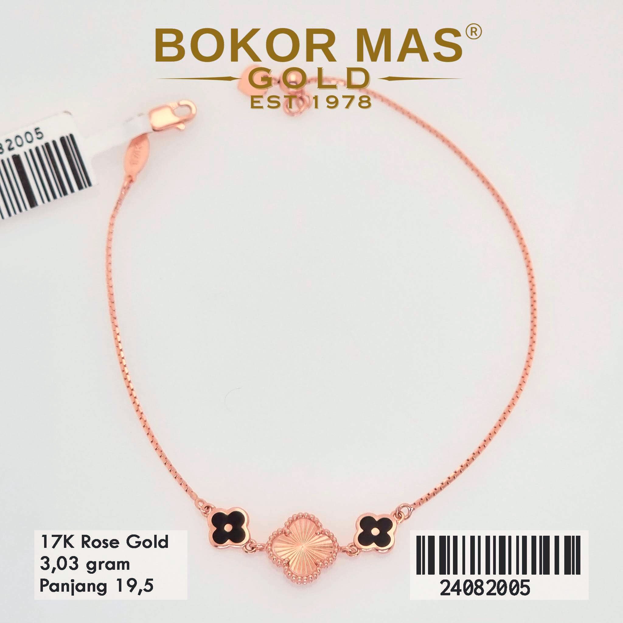 Gelang Rantai Clover Variasi - 24082005 - 17K