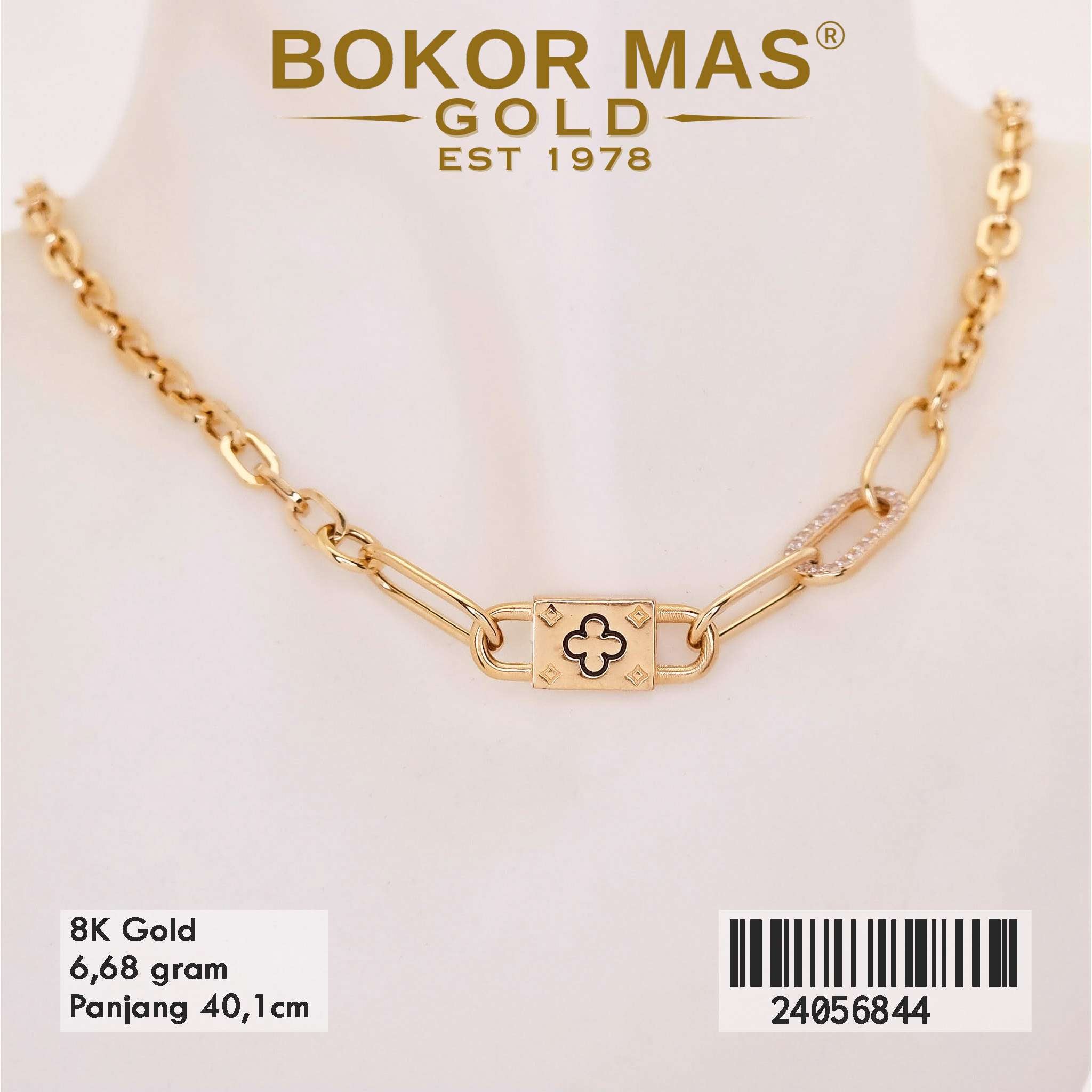 Kalung Rantai Variasi Tanpa Permata - 24056844 - 8K